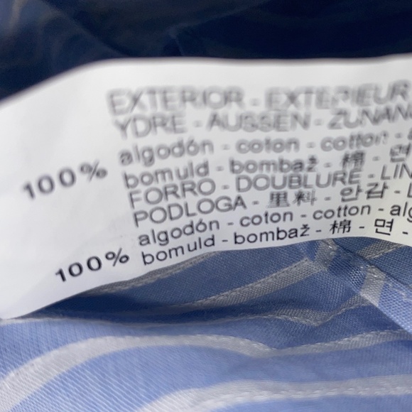 New Zara Blue and White Striped Open-Back Cropped Tank Top - Picture 15 of 16